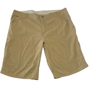 EXC! Kuhl Hiking Cargo Shorts 2 Side Zip Pockets Men's 42 x 13.5 Brown Stretch